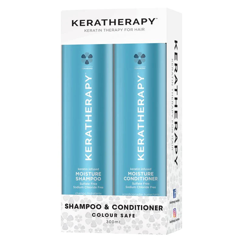 Keratherapy Duo Moisture Shampoo and Conditioner 300ml - MV hair and beauty