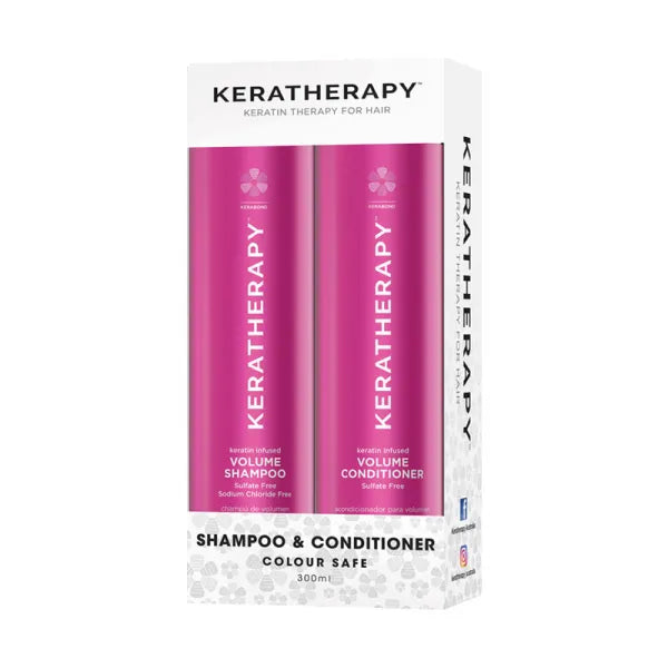 Keratherapy Duo Volume Shampoo and Conditioner 300ml - MV hair and beauty
