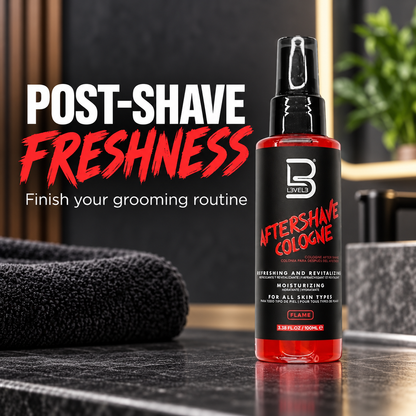 L3VEL3 Aftershave Cologne Flame: post-shave freshness to finish your grooming routine