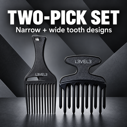 L3VEL3  Hair Pick Comb Set - 2 Pcs benefit image 1