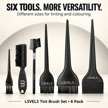L3VEL3 Tint Brush Set6Pack — versatile brush sizes for tinting