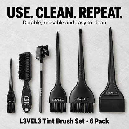 L3VEL3 Tint Brush Set6Pack — durable reusable easy to clean