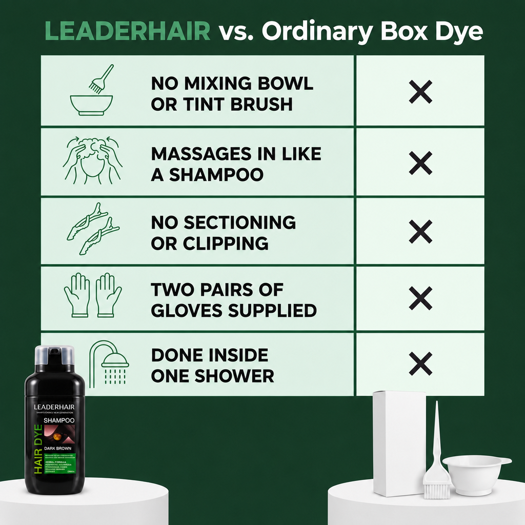 LEADERHAIR™ Instant Hair Dye Shampoo - MV hair and beauty