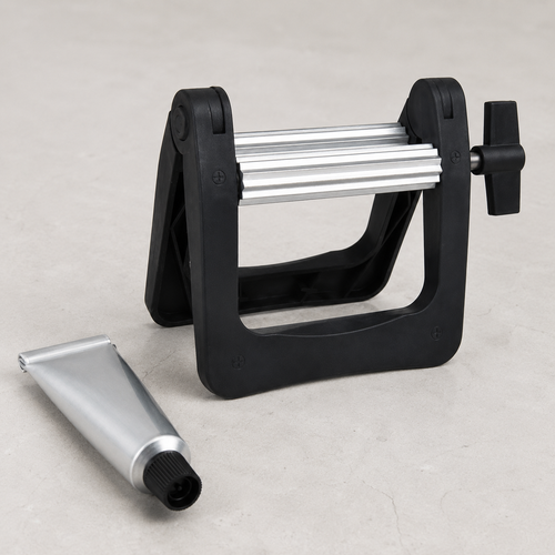 LIANG CAI tint tube squeezer with aluminium colour tube on salon workbench