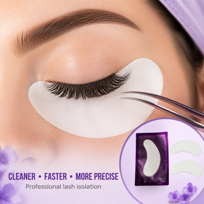 Professional lash isolation result using Lashmer lint-free gel pads