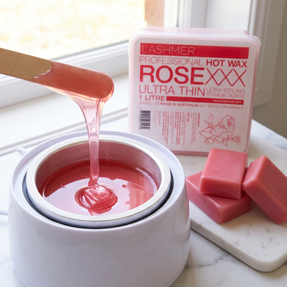 Lashmer rose hot wax melted texture