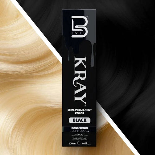 Level3 Black Semi-Permanent Colour 100ml - MV hair and beauty