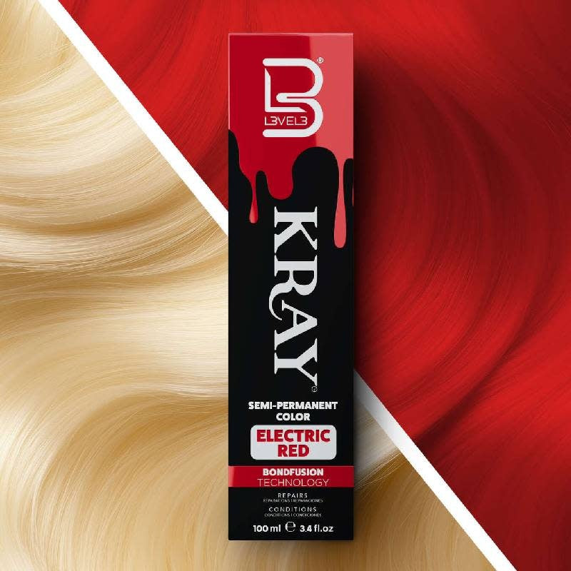 Level3 Electric Red Semi-Permanent Colour 100ml - MV hair and beauty