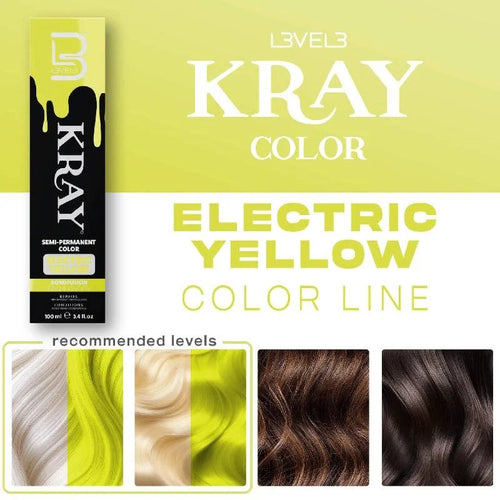 Level3 Electric Yellow Semi-Permanent Colour 100ml - MV hair and beauty