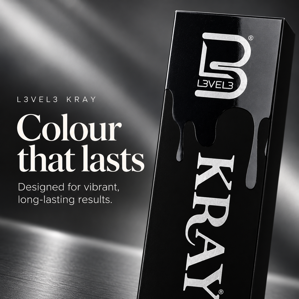 L3VEL3 KRAY — Colour that lasts. Designed for vibrant, long-lasting results.