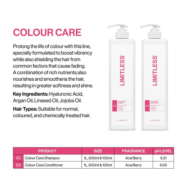 Limitless C1 Colour Care Shampoo 1L - MV hair and beauty