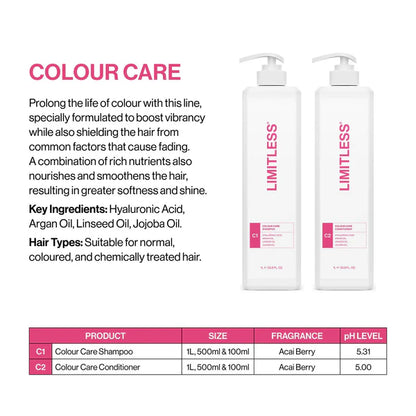 Limitless C1 Colour Care Shampoo 1L - MV hair and beauty