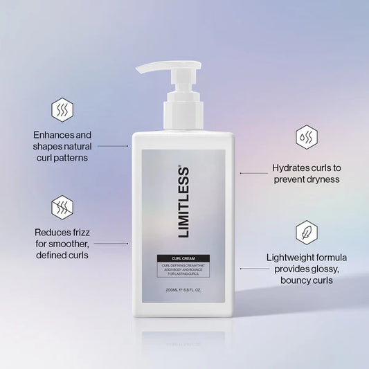 Limitless Curl Cream 200ml for curl definition hydration and frizz control