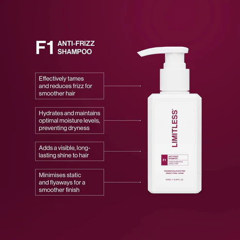Limitless F1 Anti-Frizz Shampoo 100ml - MV hair and beauty