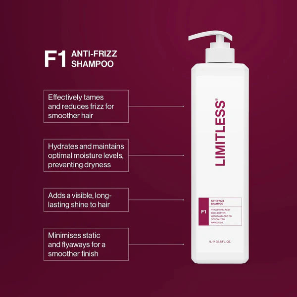 Limitless F1 Anti-Frizz Shampoo 1L - MV hair and beauty