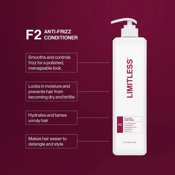 Limitless F2 Anti-Frizz Conditioner 1L - MV hair and beauty