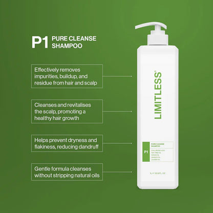 Limitless P1 Pure Cleanse Shampoo 1L - MV hair and beauty