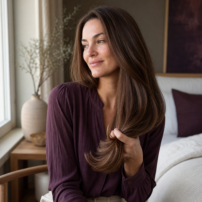 Soft healthy looking hair after a Limitless R3 mask routine