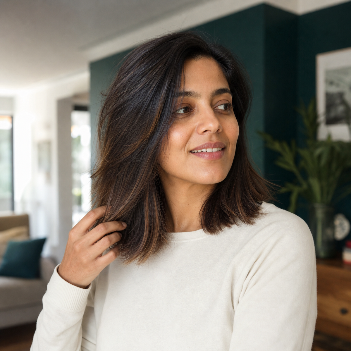 Clean refreshed hair with natural shine and movement