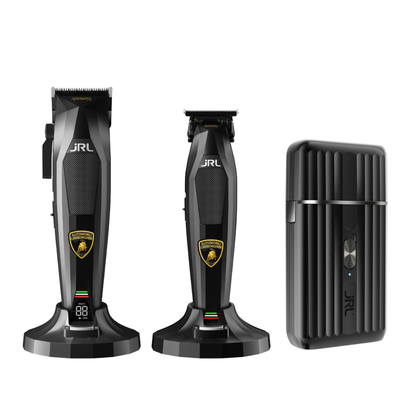 Bundle of 3 - JRL x Lamborghini Clipper & Trimmer (BLACK) + JRL Onyx SF Pro Foil Shaver - MV hair and beauty