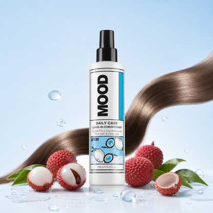 MOOD Daily Care Leave-in Conditioner 200ml – product and ingredient hero