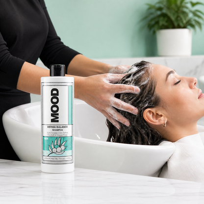 MOOD Derma Balance Shampoo 400ml – professional scalp application