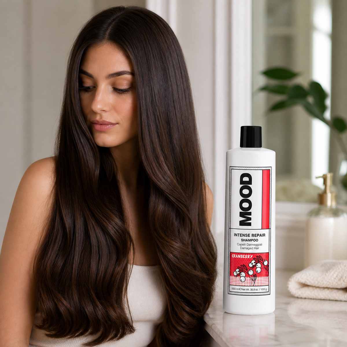 MOOD Intense Repair Shampoo 1L lifestyle result