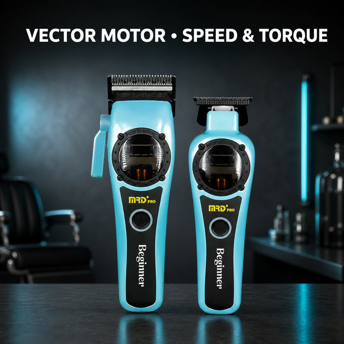 MRD Pro Beginner Clipper and Trimmer Duo - vector motor speed and torque