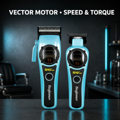 MRD Pro Beginner Clipper and Trimmer Duo - vector motor speed and torque