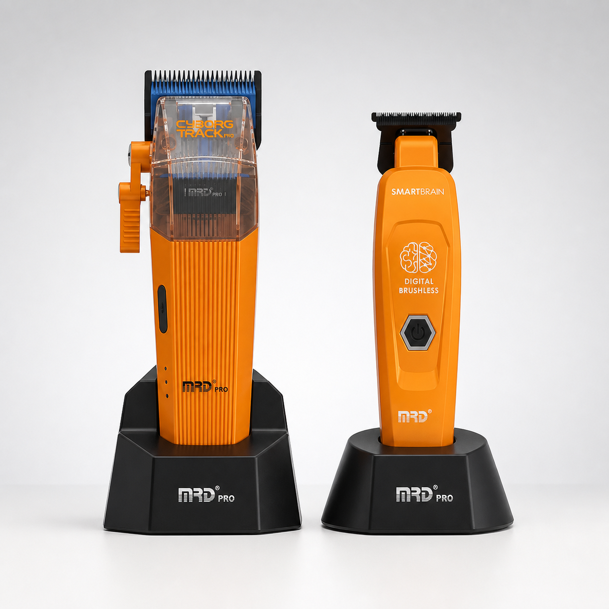 MRD Pro Cyborg Track Clipper and Smart Brain Trimmer fixed bundle in Orange