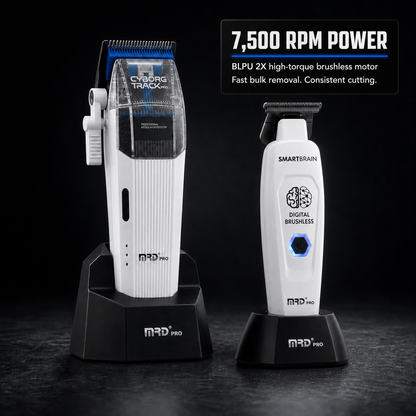 White MRD Cyborg Track and Smart Brain bundle - 7,500 RPM power and brushless motor