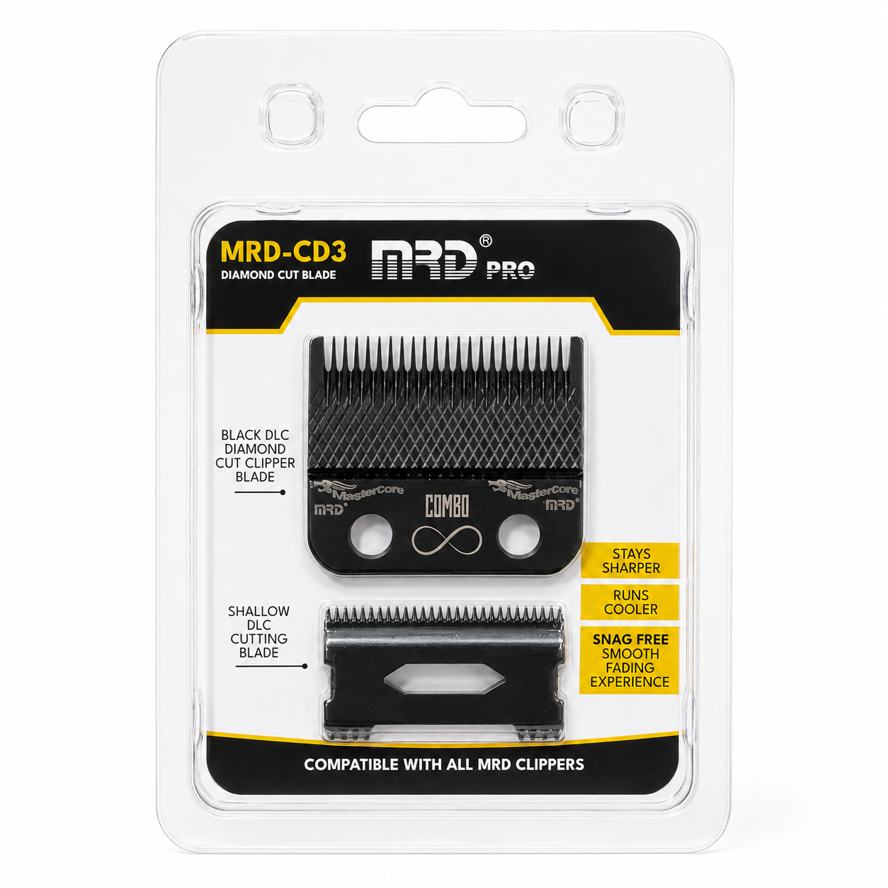 MRD Pro MRD-CD3 Diamond Cut Blade set in retail packaging on white background