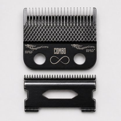 MRD Pro MRD-CD3 black DLC diamond blade and shallow cutting blade close-up