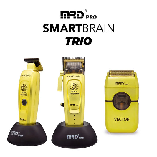 MRD Smart Brain Clipper Trimmer & Foil Shaver Trio - Gold - MV hair and beauty