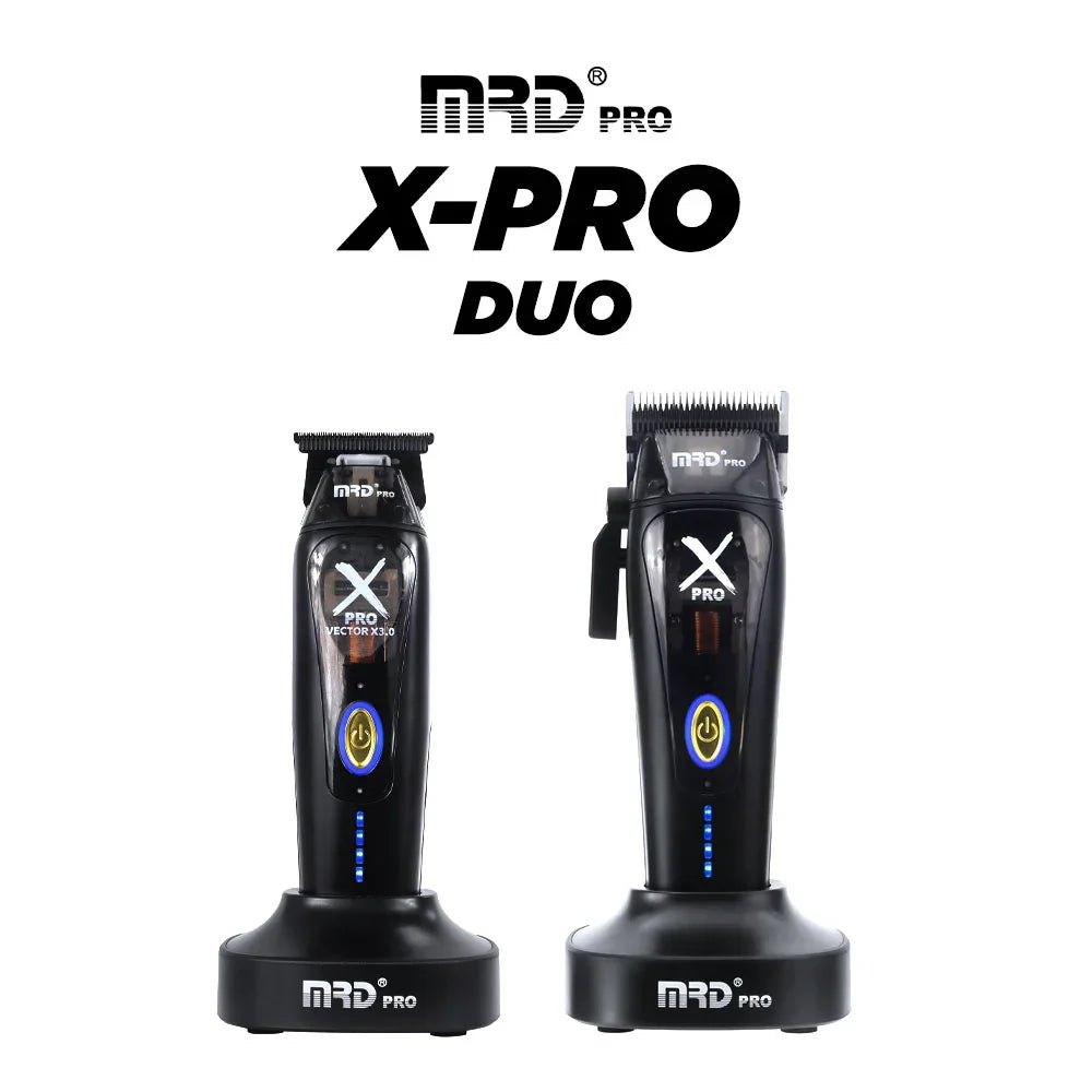 MRD X-Pro Clipper & Trimmer Duo - Black - MV hair and beauty