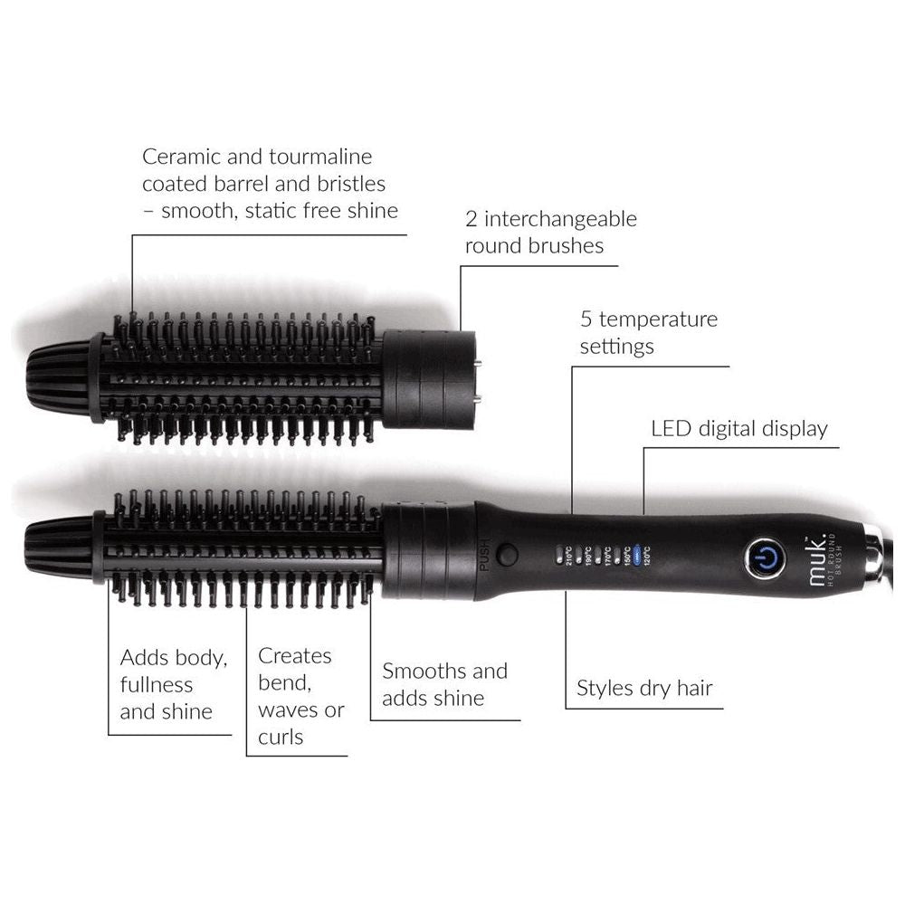 MUK Interchangeable Hot Round Brush - MV hair and beauty