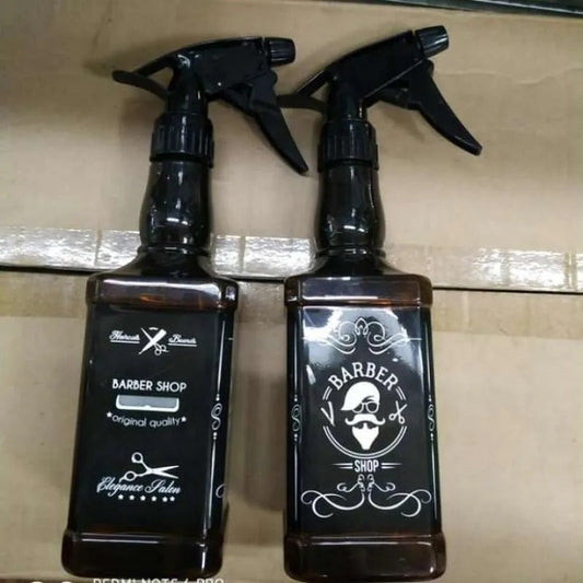 Black MV barbershop water spray bottle with trigger nozzle