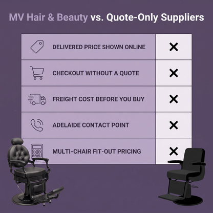 MV Hair & Beauty chair delivery and multi-chair fit-out comparison