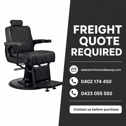 MV Black Hex Barber Chair freight quote contact details