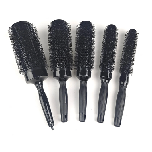 MV black round styling brush available in five size codes