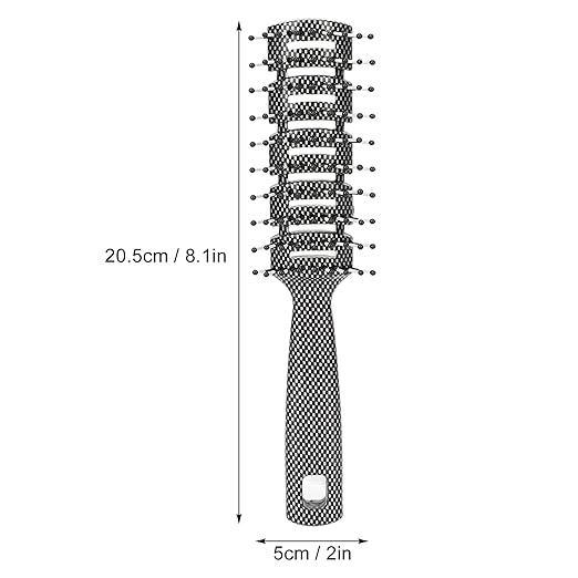 MV black and white flat vent brush on a white background