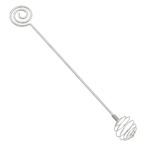 Double-ended stainless steel cosmetic mixing stick with spiral loop ends