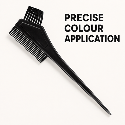HS dual-ended tint brush and comb with precise colour application benefit
