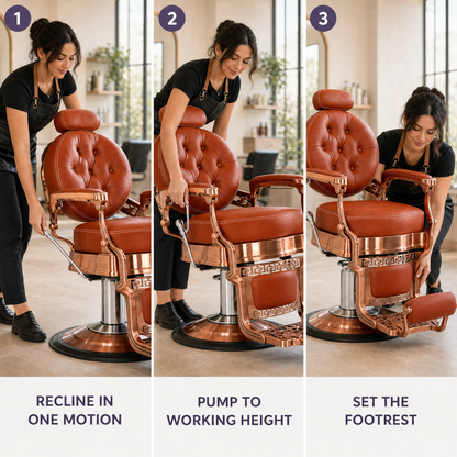 MV Duchess Bronze - Vintage Barber Chair - MV hair and beauty
