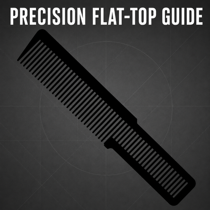 Flat Top Hair Comb benefit graphic with precision flat-top guide message