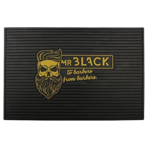 MV Mr Black grooved barber tool mat on a white background