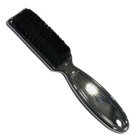 MV Premium Fade Brush in Silver for barber fade detailing
