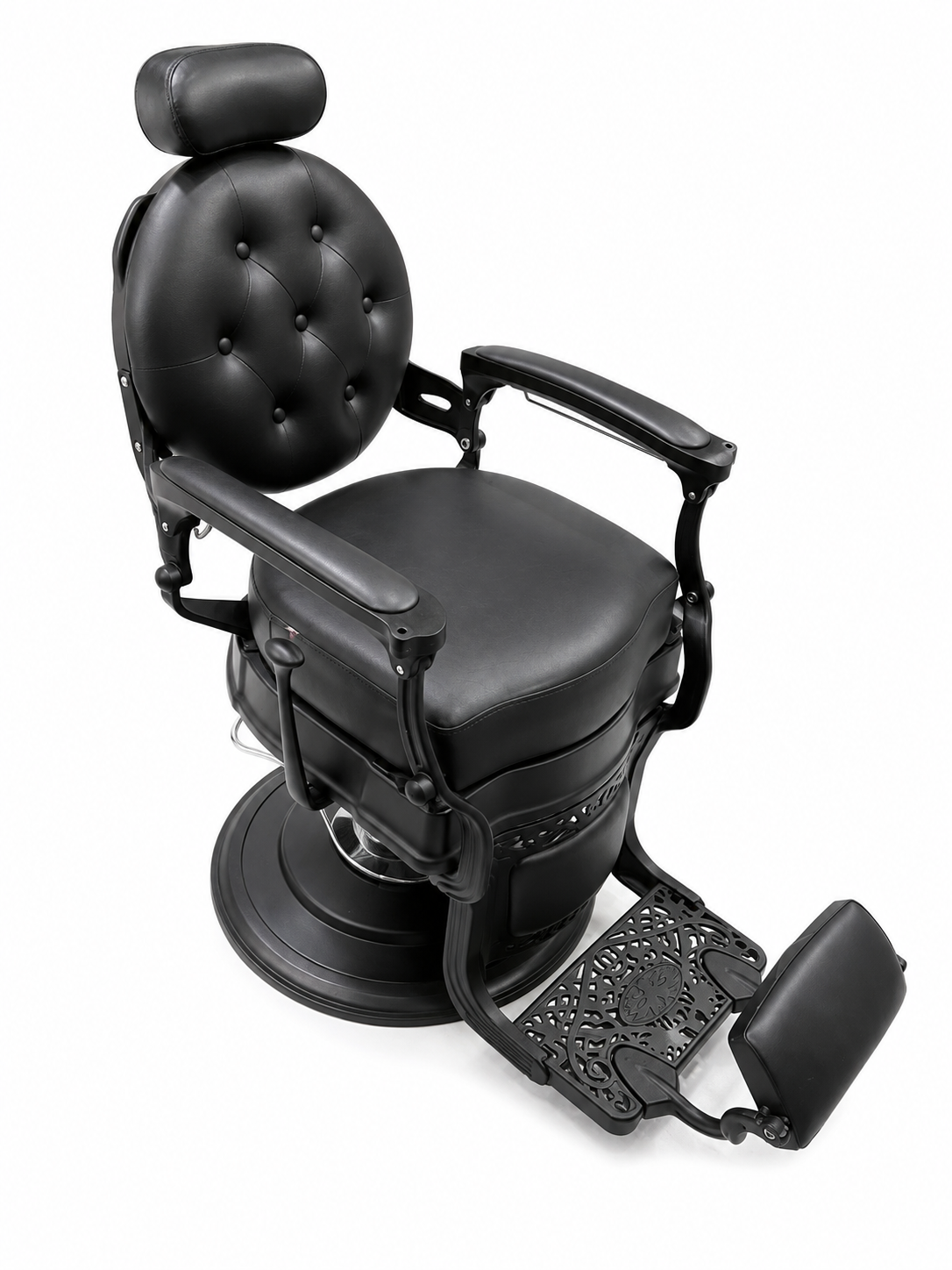 MV Regent Black - Premium Vintage Barber Chair - MV hair and beauty
