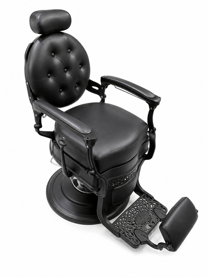 MV Regent Black - Premium Vintage Barber Chair - MV hair and beauty