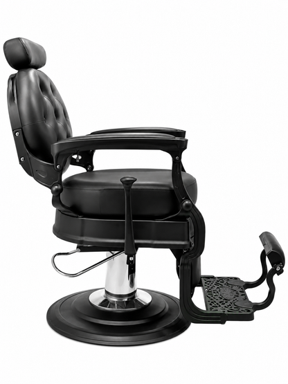 MV Regent Black - Premium Vintage Barber Chair - MV hair and beauty